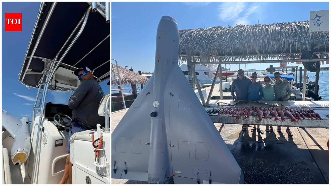 Fishing charter reels in suspected US military drone off Florida coast, believed to be Iranian-designed Shahed-136 clone; Eglin Air Force Base confirms test article went down