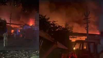 8 cars gutted as fire breaks out at Mercedes workshop in Jaipur