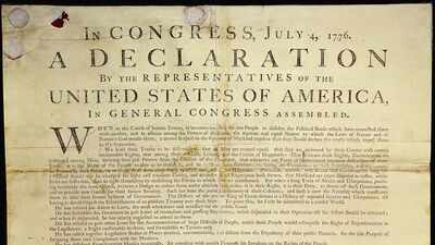 A Pennsylvania flea-market buyer paid $4 for a framed painting; hidden behind it was a rare 1776 Declaration of Independence copy worth $8.14 million