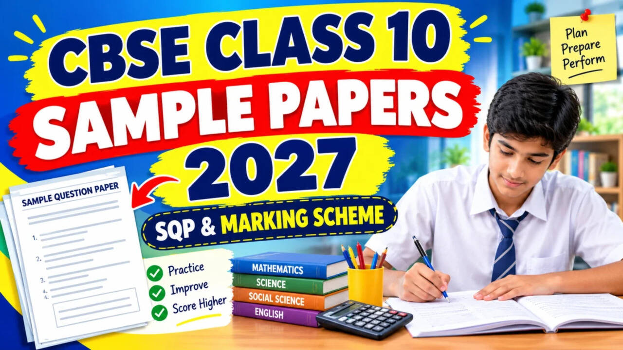 CBSE Class 10th Maths Sample Paper and Marking Scheme 2026-27 Released ...