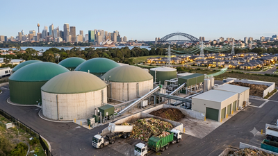 Australia turns Sydney’s food waste into biogas and electricity; a 62,500-tonne facility can power around 4,000 homes