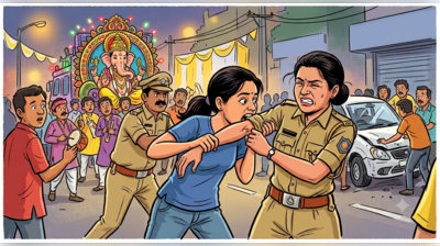 Ganesha procession crash: Drunk girl bites woman home guard during crowd rescue