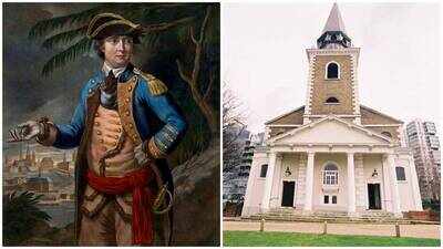 Benedict Arnold was once trusted by George Washington before switching allegiance to Britain and dying in England in 1801; the Revolutionary War general’s crypt is now part of a kindergarten classroom