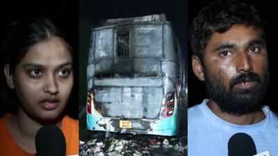 Smoke, screams and panic: Passengers recall frantic escape after bus catches fire on Yamuna Expressway