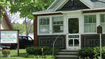 In 1941, Michigan bottler John Makinen built a house from 60,000 chipped and flawed bottles discarded by his soda factory; in 1983, the local historical society bought it for a museum