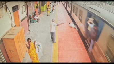 Senior citizen falls in between moving train and platform at Guindy railway station, rescued