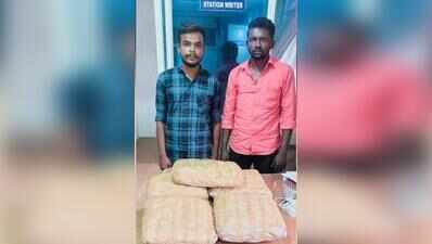Two held with 10kg ganja on private bus near Hosur