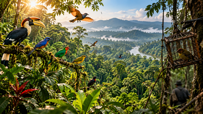 Indonesia's rainforest regenerated for a decade; 43.8% of bird species increased, but trapping pressure was linked to slower recovery