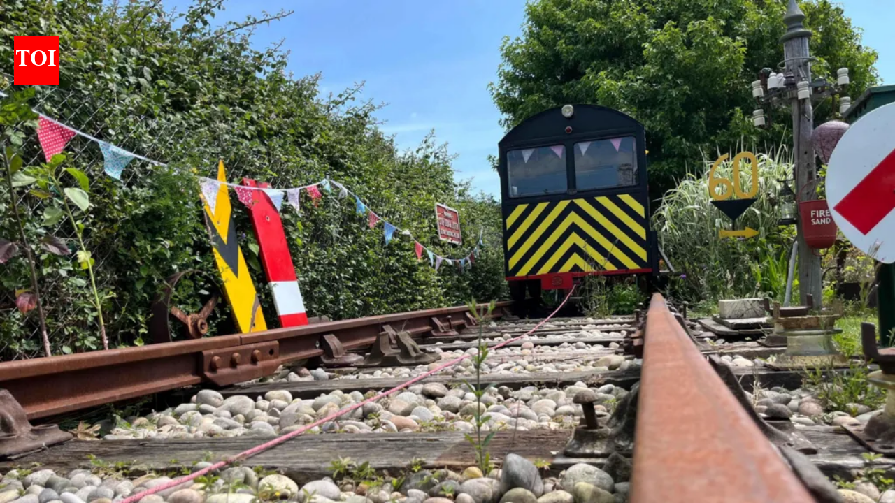 Retired UK rail engineer turns East Sussex garden into 50-foot railway with solar-powered trolley