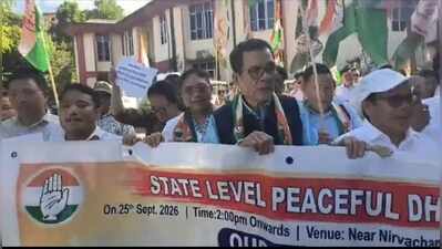 Arunachal Congress unit protests in Itanagar over vote theft