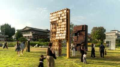 Seoul built an architectural installation from mushrooms and agricultural waste; its walls were grown rather than constructed