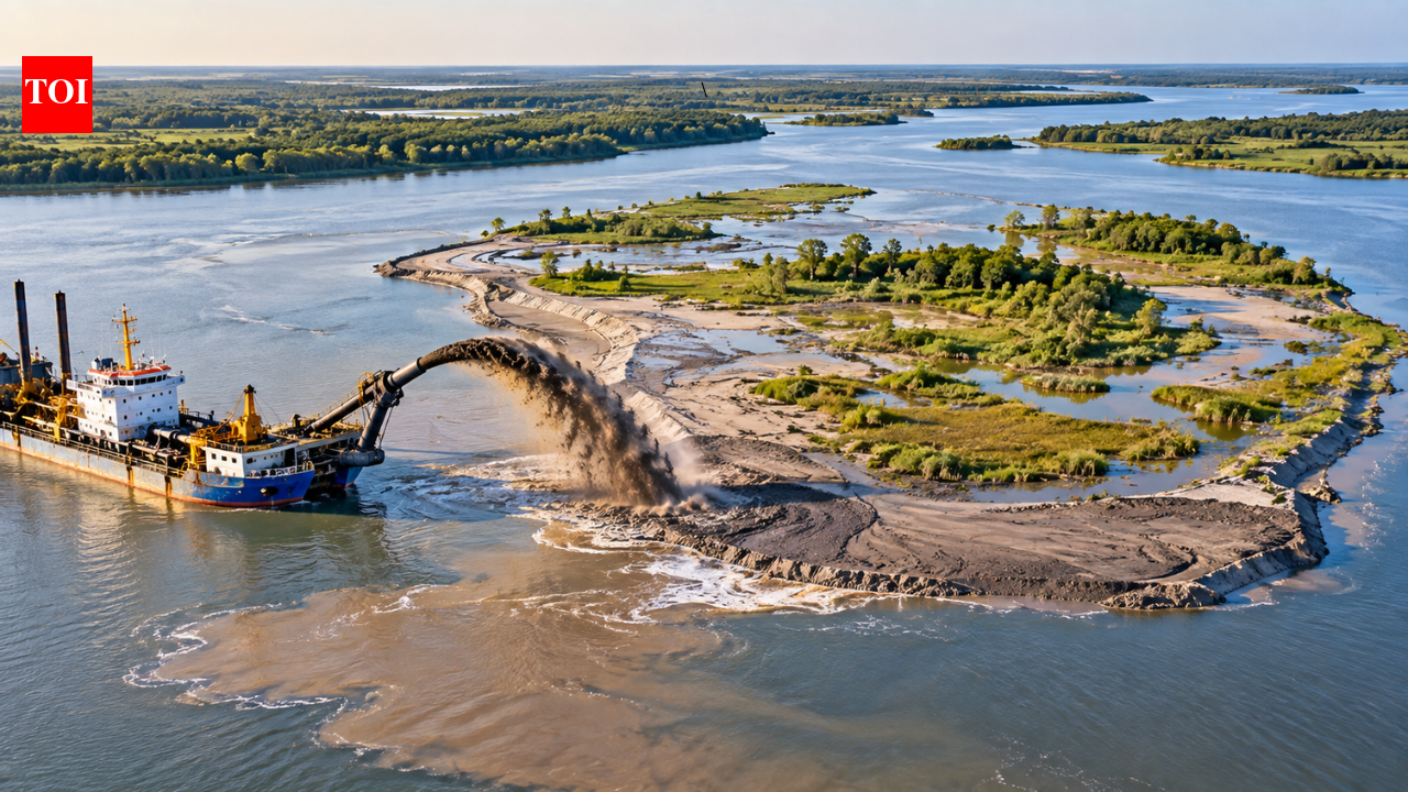 In 2002, engineers began placing up to 1.8 million cubic yards of dredged sediment near Horseshoe Bend, Louisiana, helping form a 35-hectare island