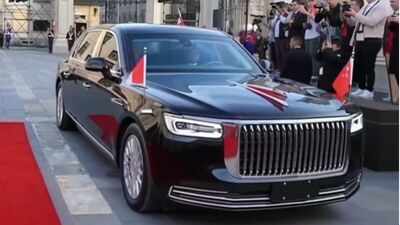 Beauty and the beast: China brought its own wheels, a red flag, to Washington