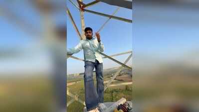 Two men climb mobile tower, demand return of stolen idol in Bhilwara