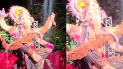 Tissue paper Ganesh idol dissolves under sprinklers in 30 minutes in Mumbai