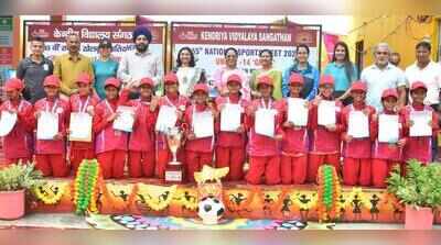 55th Kendriya Vidyalaya National Sports Championship: Jaipur girls emerge U-14 football champions; goalkeeper Vrinda Tinker shine