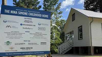 In 2017, four artists paid $95,000 to save Nina Simone's deteriorating childhood home in North Carolina; eight years later, the three-room house where she learned piano was fully restored