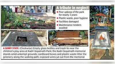 Neglect, saxophone replica theft put Kadri Gopalnath Park upkeep in spotlight