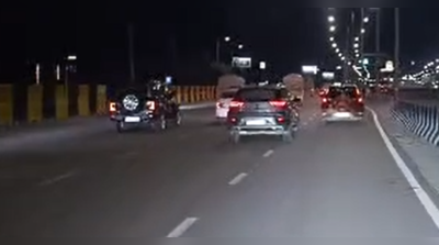 SUV rams into bike after sudden lane change, two injured near Dwarka Expressway