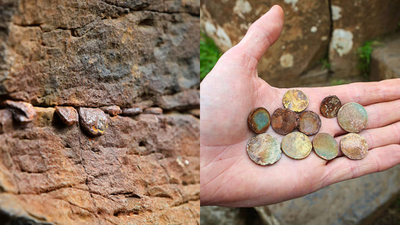 For years, visitors placed coins in the cracks of Giant's Causeway for good luck; now more than 20 kilos are being removed to protect the World Heritage Site from crumbling