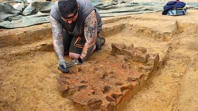 Archaeologists uncover rare Roman-era workshop in Germany with pottery kiln and furnaces used to recycle Roman metal