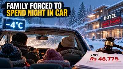 Advocate, his wife, son & daughter booked a Gulmarg hotel but on reaching discovered it did not exist, family forced to spend night in car at -4 degrees; travel portal ordered to pay Rs 48,775