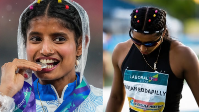‘I apply eyeliner and lipstick, then glue on my nails’: Asian Games silver medallist Ancy Sojan steps onto the track in her own style; says looking good helps her feel ‘cool and relaxed’