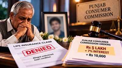 His son died, and LIC denied father Rs 5 lakh over alleged undisclosed heart condition; Consumer Commission finds no reliable medical proof, orders Rs 5 lakh plus 7% interest and Rs 10,000