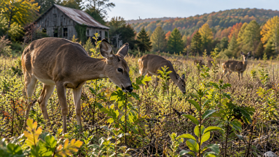 Scientists studied deer for 18 years in abandoned New York farm fields; 280,674 seedlings revealed how browsing could delay forest recovery