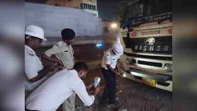 62 heavy vehicles parked illegally on roads penalised in JSR