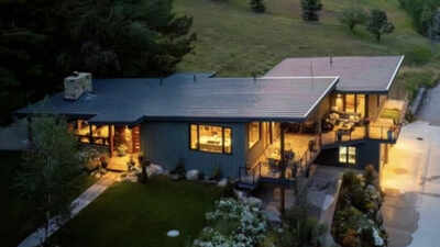 A 9-acre Colorado ranch near Aspen has two natural hot springs that heat the house and supply its water; with half a mile of river frontage and its own geothermal system, the property is now asking $5.95 million