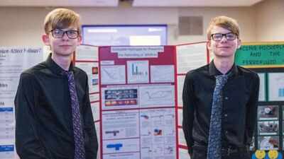 Meet Henry and Jack Grover, the Riverside twins whose wildfire-inspired hydrogel kept hot material from reigniting nine times longer than water