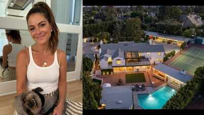 In 2005, Maria Menounos paid $2.3 million for an Encino home; 21 years of renovations later, the 5,145-sq-ft compound with a theater, studio and guesthouse is asking $6.995 million