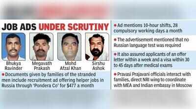 Families of 4 Telangana men trapped in Russia plead for their rescue