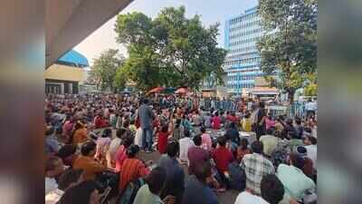 Computer teachers stage night-long agitation over job