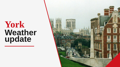 Sunny weather in York today with a high of 21°C and rain expected later this week