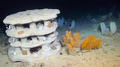 Scientists placed 23 3D-printed reefs up to 1,100 metres underwater to test whether damaged coral habitats can recover
