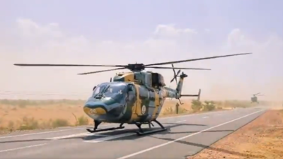 Exercise Jai se Vijay’: Army Helicopters Turn NH-911 into Military Runway Near Pak Border Mission Ready