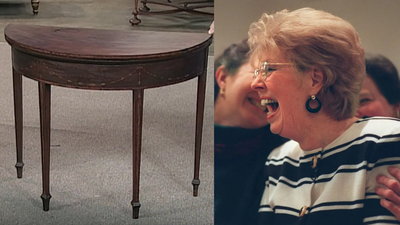 A New Jersey woman paid $25 for a mouldy table at a garage sale; 30 years later, it was identified as a rare 18th-century card table made by John Seymour & Son and sold for $541,500