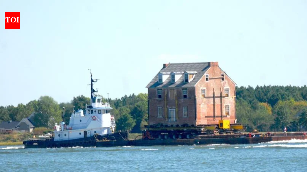 In 2019, a family moved a 255-year-old mansion 50 miles by barge to a new home