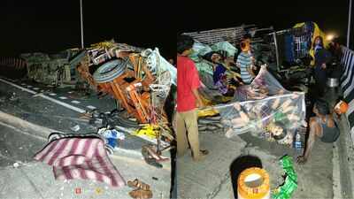 Seven Devotees Killed, 19 Injured in Samruddhi Highway Crash Near Amravati