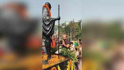 Gandhi statue unveiled at Ramgarh chowk