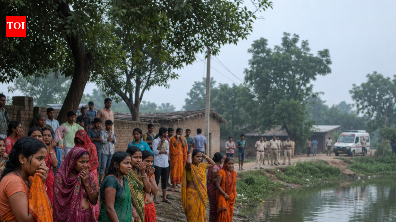 Pond in Bankat village, East Champaran, where four girls tragically drowned during Jitiya festival rituals.