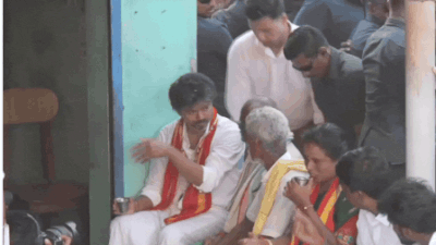 Watch: Tamil Nadu CM Vijay’s ‘chai pe charcha’ during bypoll campaign trail