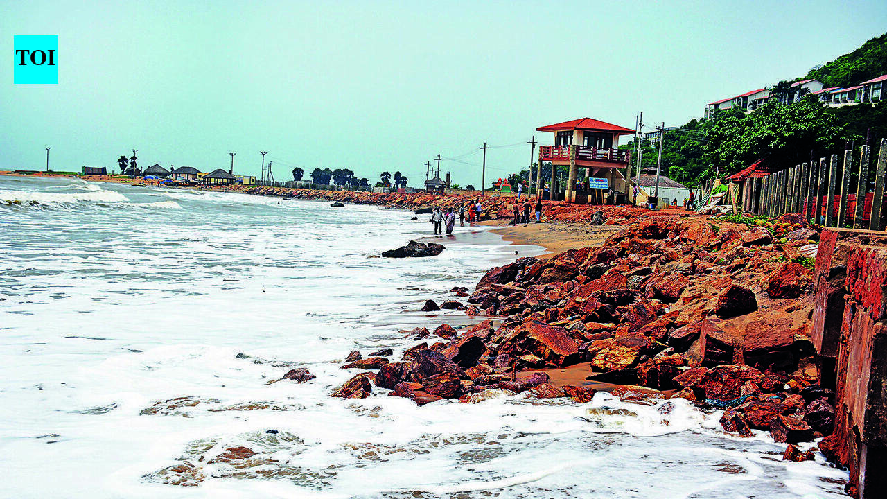 Vizag coast retreated 64m in 35 years, faces high vulnerability: Study ...