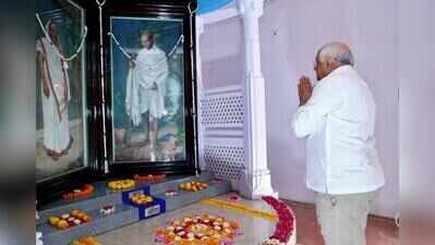 Gujarat chief minister buys khadi on Gandhi Jayanti
