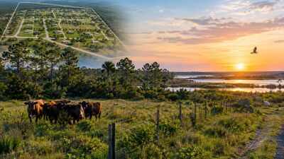 A Florida owner planned 52 ten-acre homesites across his 625-acre cattle ranch if the county would not buy it; after two years of talks, officials agreed to pay $7.8 million and stop the development