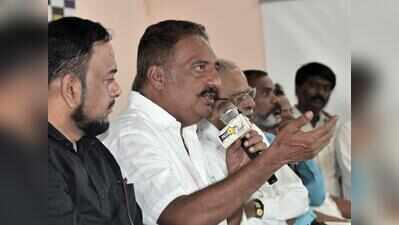 BJP activists protest at actor Prakash Raj’s briefing