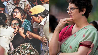 'Police whose job is to provide security is making women feel threatened': Priyanka Gandhi on Jantar Mantar incident