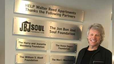 Jon Bon Jovi's foundation helped turn part of the former Walter Reed Army Medical Center into housing; in 2019, the Washington project opened with homes for 77 formerly homeless veterans